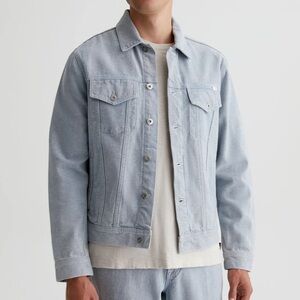 AG JEANS DART blue denim Jacket reclaimed indigo Men Adriano Goldschmied - NEW